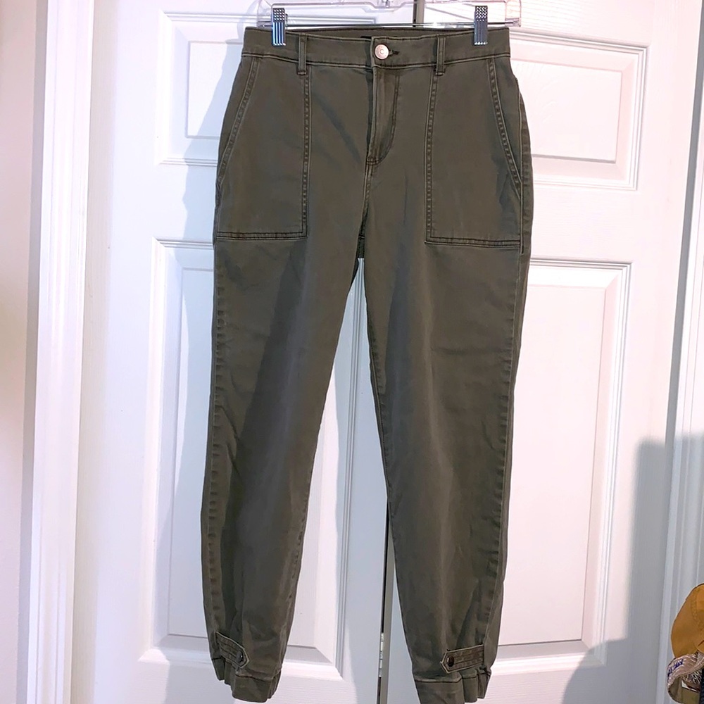 Express Cropped Straight high-rise pants